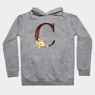 Floral Monogram C Lovely Autumn Foliage Hoodie